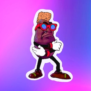 California Raisins, 80s Sticker, raisin sticker, Cartoon Sticker, Waterproof, Vinyl Sticker for Laptops, Scrapbooks, Water Bottles, more!