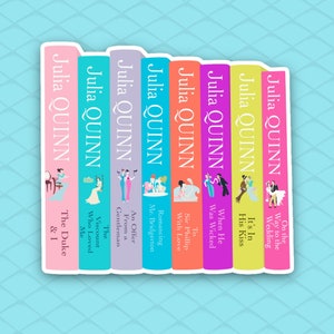 Pegatina de Bridgerton, Amante de los libros, Resistente al agua, Pegatina de vinilo, Simon y Daphne, Kate y Anthony, Eloise, Lady Whistledown, Serie de libros