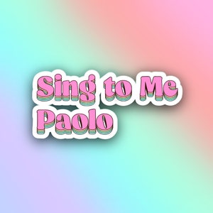 Lizzie McGuire Movie Sticker, Sing to Me Paolo, Disney Channel Movie, Waterproof Vinyl for Journals, Laptops, Water Bottles and More!