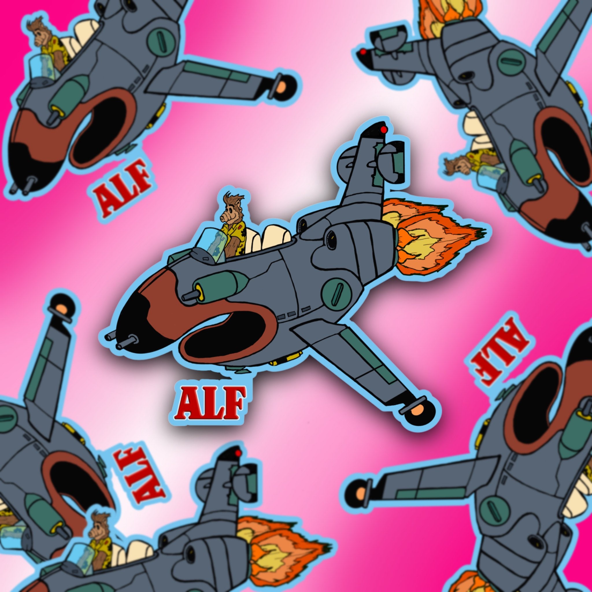 Alf, TV Show, 80s Cartoon, Retro TV, Alien, Waterproof, Vinyl Stickers ...