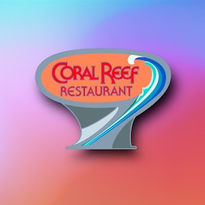 Disney Coral Reef Restaurant, BTW Aufkleber, Epcot Aufkleber, wasserfest, Vinyl Aufkleber für Journals, Scrapbooks, Wasserflaschen, Laptops und mehr!