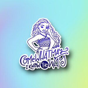 Disney Moana, How Far I&#39;ll Go, Fairytale, Disney Princess, Waterproof Vinyl Decal Sticker, for Laptops, Water Bottles, Phone Cases and more!