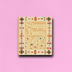 Sleeping Beauty Storybook, Disney Inspired, Fairytale, Princess Aurora Waterproof Vinyl Sticker for Laptops, Water Bottles, Phone Cases