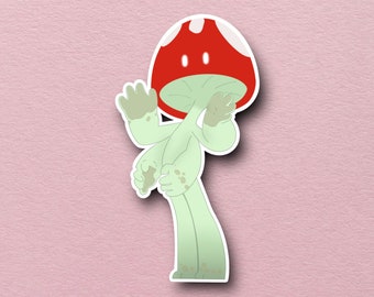 Spiritfarer, Stanley, Cute Mushroom, Cozy Game, Waterproof Vinyl Sticker for Journal, Laptop, Phone Cases, Water Bottles, and more!