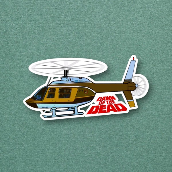 Dawn of the Dead, George Romero Inspired, Zombie, Waterproof, Vinyl Sticker for Journals, Laptops, Water Bottles, Phone Cases and more!