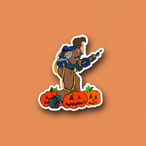Ghostbusters Halloween pumpkins, Egon Spengler, Peter Venkman, Waterproof, Vinyl Sticker for Laptops, Journals, Water Bottles and more!