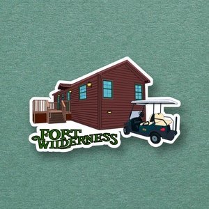 Disney's Fort Wilderness Inspired Vinyl Decal Sticker, Waterproof, WDW for Planners, Scrapbooks, Water Bottles and more