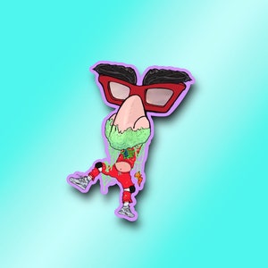 Nickelodeon-sticker, Double Dare, 90s Kid, cartoon, waterdichte vinylsticker voor tijdschriften, laptops, waterflessen, plakboeken en meer!