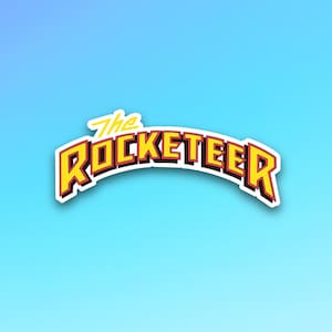 Disney Rocketeer logo, Waterproof Vinyl Sticker for laptops, water bottles, phone cases, and more!