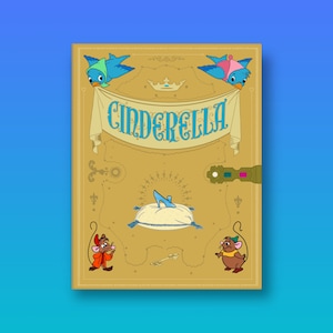 Cinderella Storybook, Disney Inspired, Fairytale, Princess, Vinyl Decal Sticker, Waterproof for Laptops, Water Bottles, Phone Cases and more