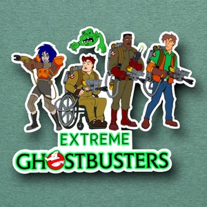 Extreme Ghostbusters Sticker, Slimer, 90s Cartoon, Waterproof Vinyl Sticker for Laptops, Journals, Water Bottles, Skateboards and more!