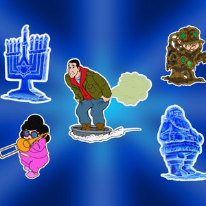 8 Crazy Nights / Adam Sandler / Hanukkah / Natale / Adesivi per le feste per diario, laptop, album e molto altro!