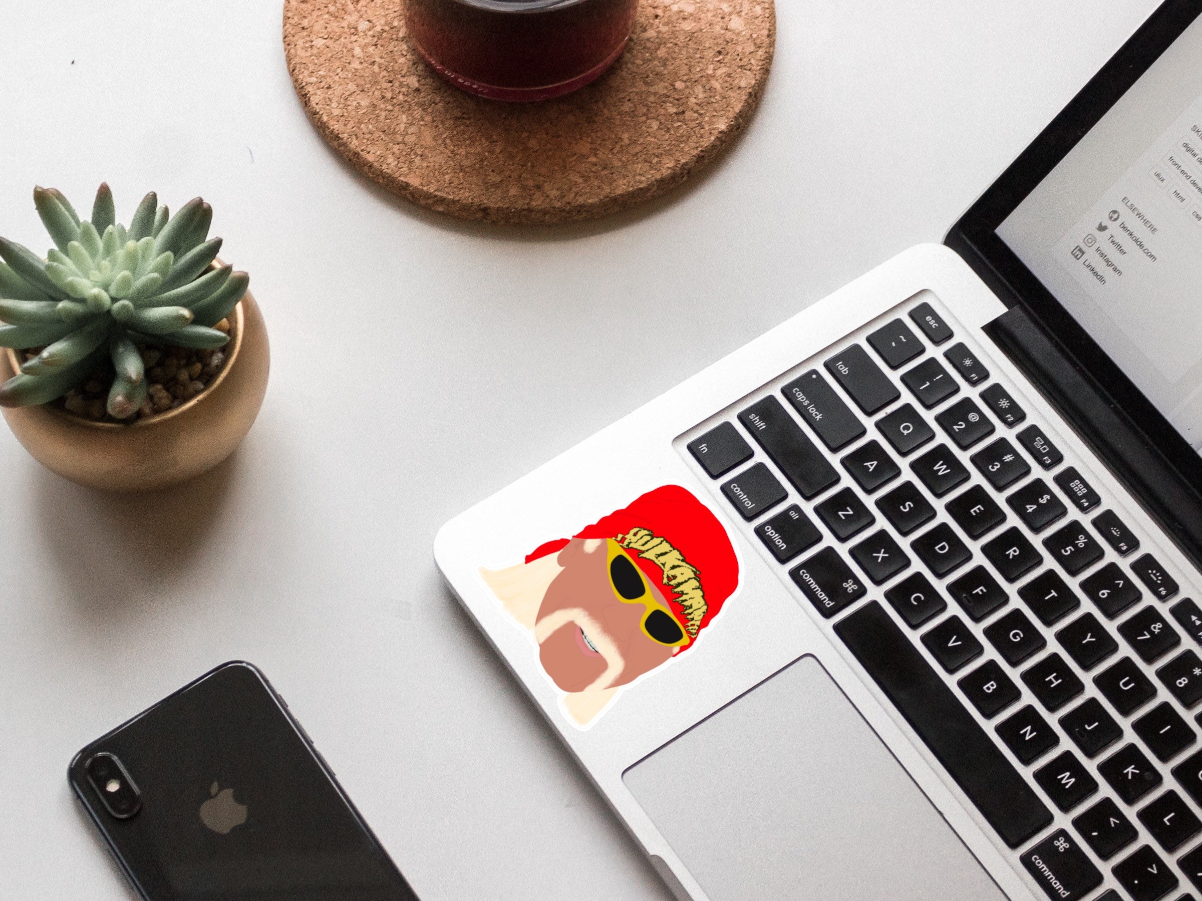 Hulk Hogan Sticker, WWF, WWE, 90's Wrestling Waterproof Vinyl Sticker ...