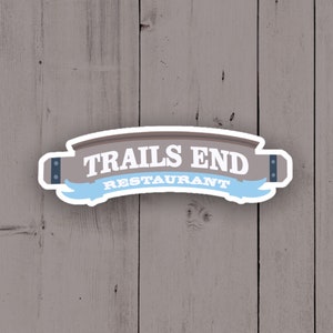 Disney Fort Wilderness Campground, WDW, Trails End Restaurant, waterdichte vinylsticker voor laptops, tijdschriften, waterflessen en meer!