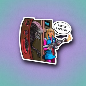 Sticker Zenon Alien Mash-Up, Disney Channel, Zetus Lapetus, waterdicht vinyl voor tijdschriften, plakboeken, laptops, waterflessen en meer!