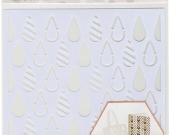 Papermania Stencil - Geometric Teardrops, PM503277