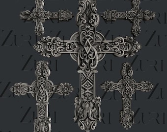 Zuri-siliconenvorm - set sierlijke kruisen 2