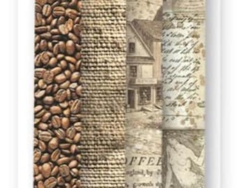 Stamperia Coffee and Chocolate Fabric Sheets SBPLT19