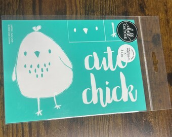 VINTAGE Chalk Couture Transfer - Cute Chick