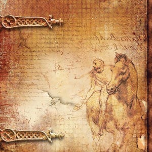Ciao Bella A4 Rice Paper -Il Dairio Segreto Codex Leonardo CBR035