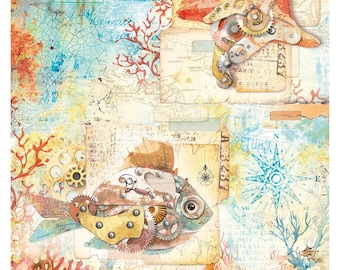 Ciao Bella A4 Rice Paper - Coral Reef CBRP461