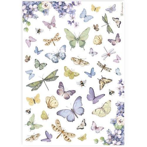 Stamperia A4 Decoupage Rice Paper -Butterflies DFSA4891