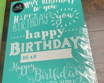 VINTAGE Chalk Couture Transfer - Happy Birthday To You