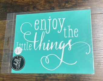 VINTAGE Chalk Couture Transfer - Enjoy the Little Things