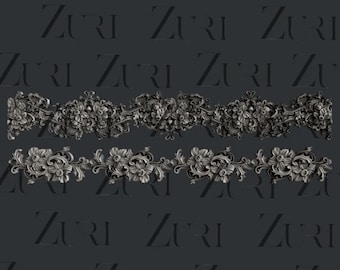 Zuri Silicone Mold - Floral Borders 3