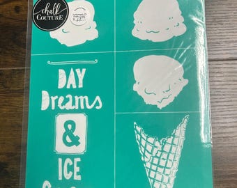VINTAGE Chalk Couture Transfer - Day Dreams and Ice Cream