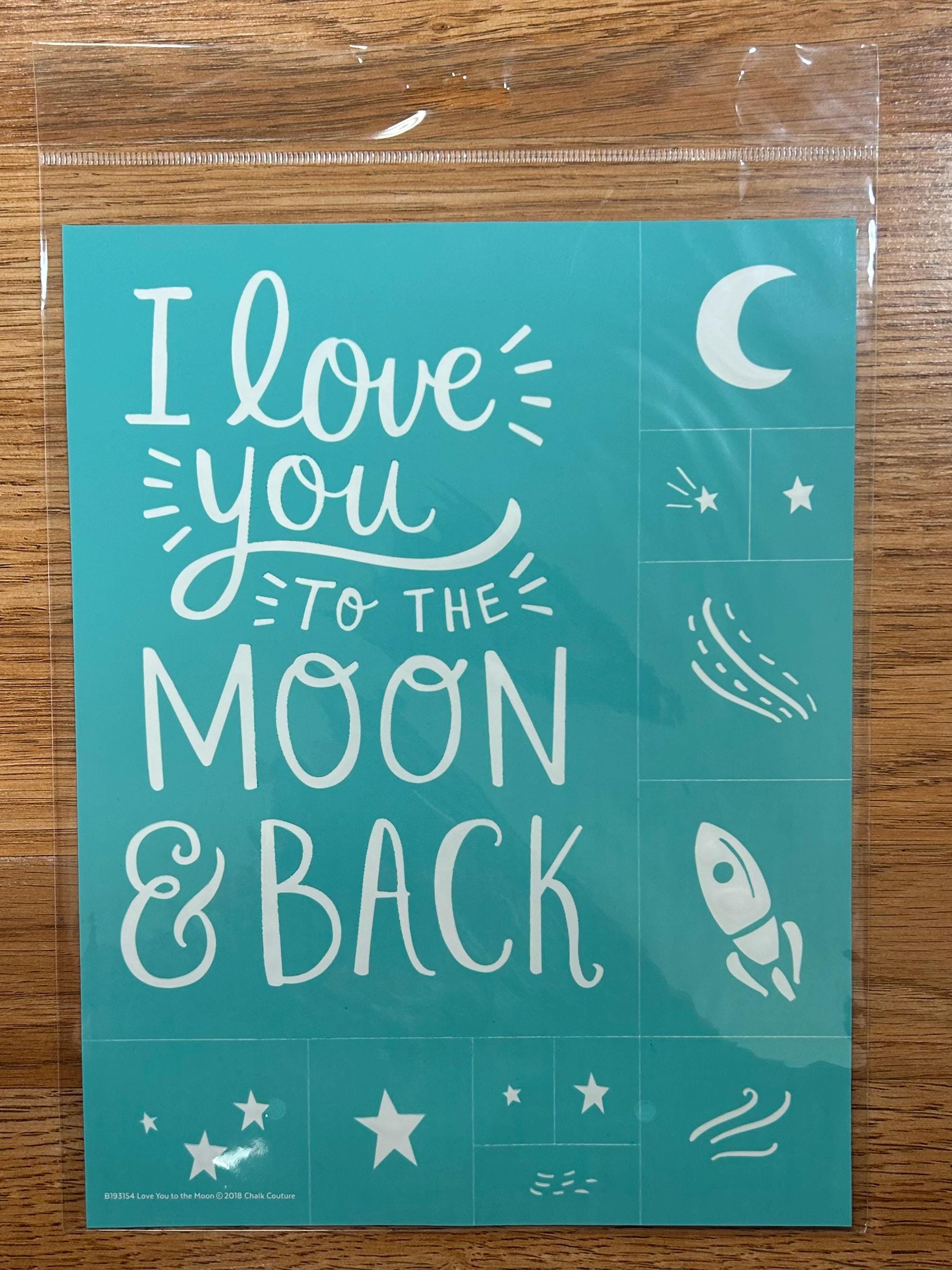 VINTAGE Chalk Couture Transfer - Love You to the Moon - Etsy display picture 1