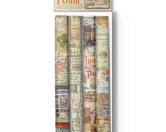 Stamperia Art of Travelling Fabric Sheets SBPLT40