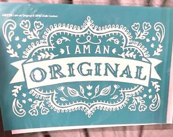 VINTAGE Chalk Couture Transfer - I Am An Original