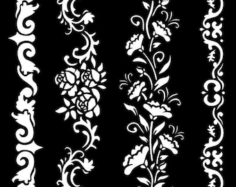 Stamperia-stencil - Mix mediakunst - Randen KSTDQ54