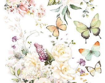 Ciao Bella A4 Rice Paper - Flourish Surround  CBRP321