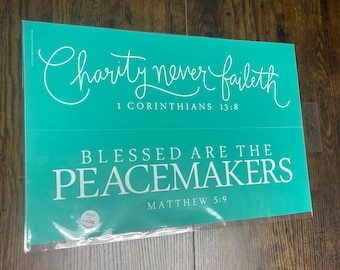 VINTAGE Chalk Couture Transfer - Charity Never Faileth