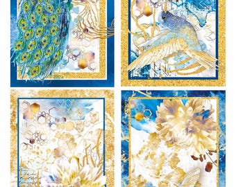 Ciao Bella A4-rijstpapier - indigo ephemera - CBRP308