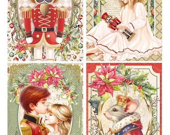 Ciao Bella A4 Rice Paper - Nutcracker Cards  CBRP486