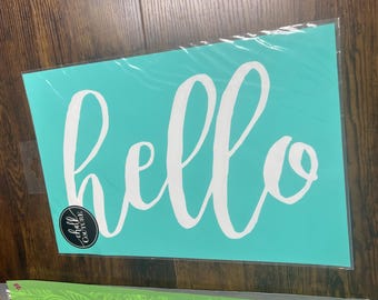 VINTAGE Chalk Couture Transfer - Hello (Large)