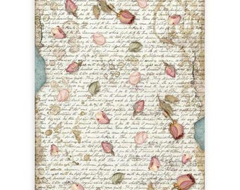 Stamperia A4 Decoupage Rice Paper - Passion Petals, DFSA4540