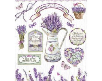 Stamperia A4 Decoupage Rice Paper - Lavender, DFSA4622