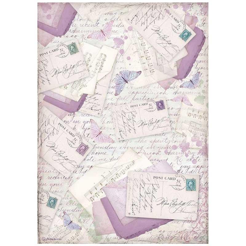 Papier De Riz Stamperia Pour Découpage - Format A4 (21x29.7cm) - Très Fin Et Résistant - Effet Transparent - 11