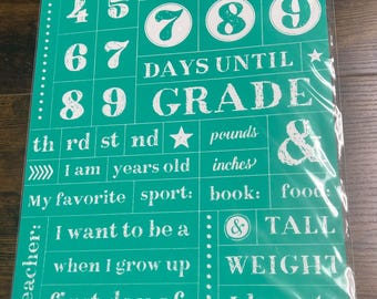 VINTAGE Chalk Couture Transfer - First Day of School