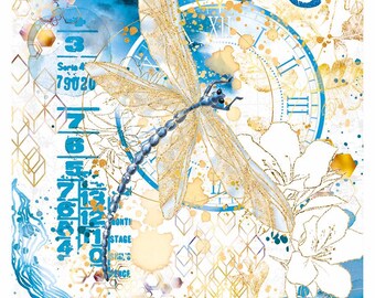 Ciao Bella A4-rijstpapier - Midnight Flight - CBRP311