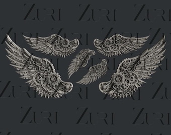 Zuri Silicone Mold - Steampunk Wings