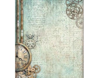 Stamperia A4-decoupage rijstpapier - Master of Magic Clock, DFSA41010