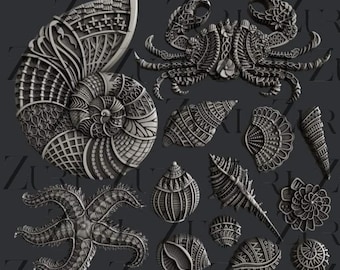 Zuri Silicone Mold - Treasures of the Seas