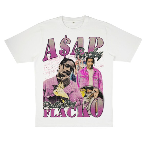 ASAP Rocky Rap Tee White Oversized With 