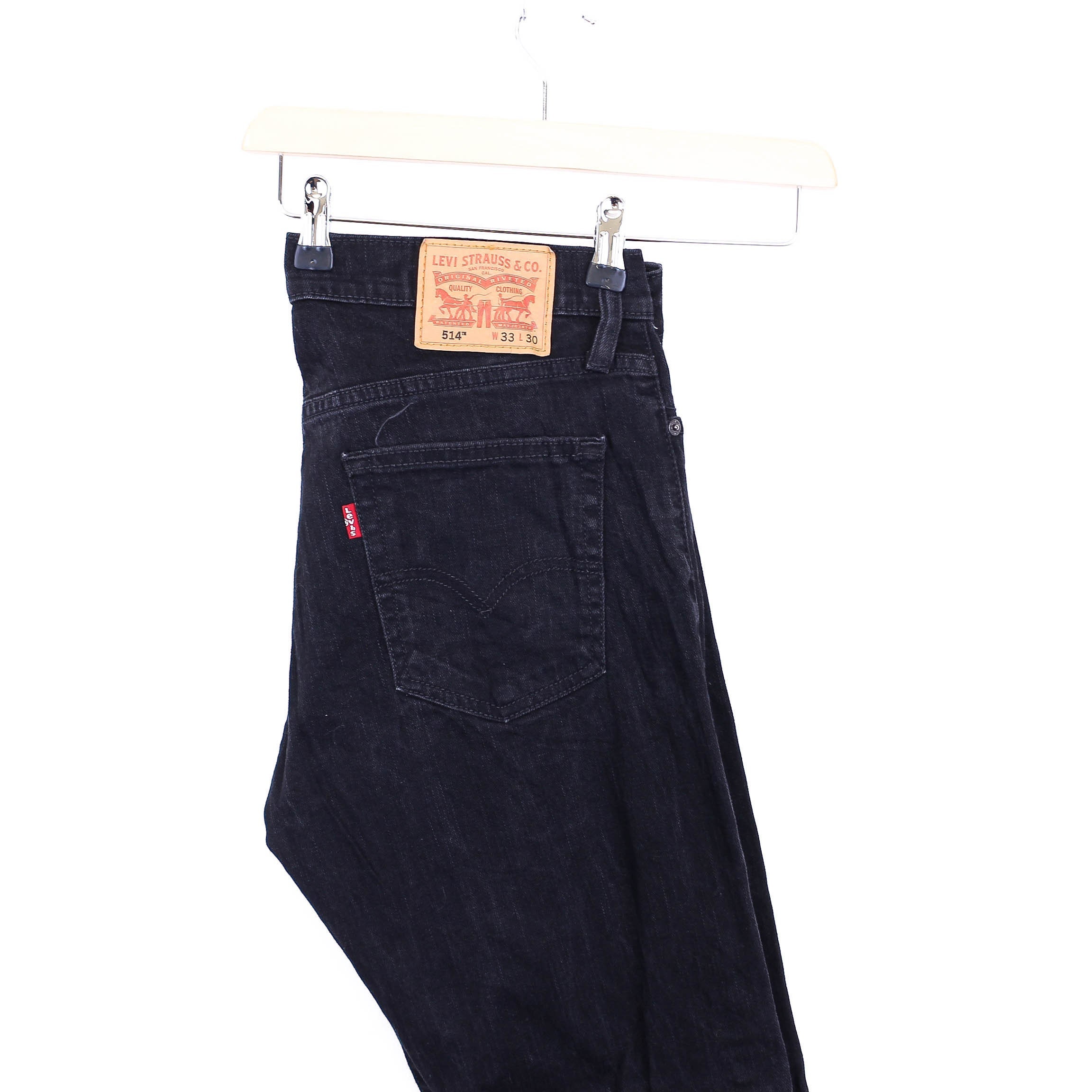 Vintage Levi's 514 Jeans Black Wide Leg Denim With Logo - Etsy Denmark