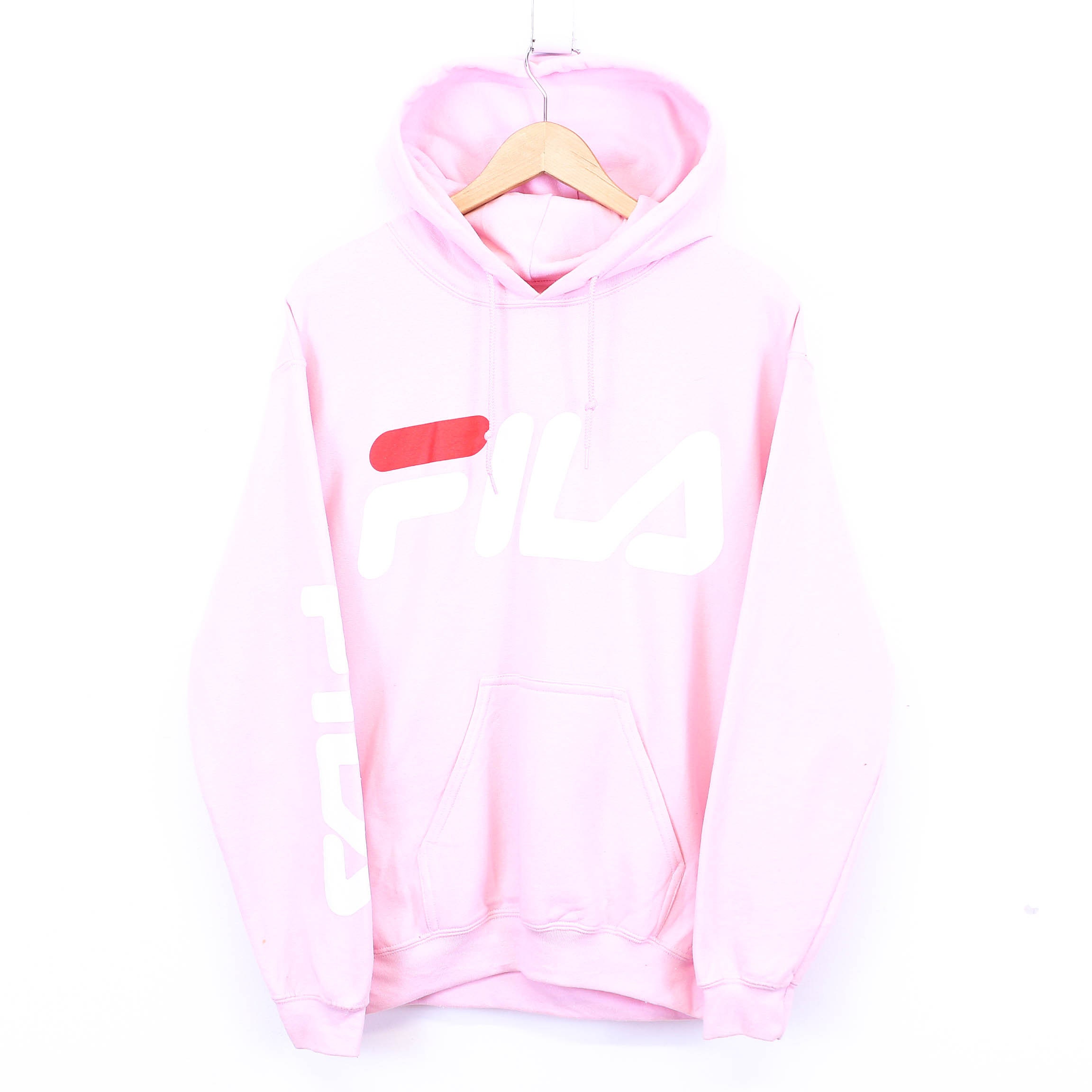 Vintage Fila Hoodie Pink With White / Red Logo Print on Chest - Etsy